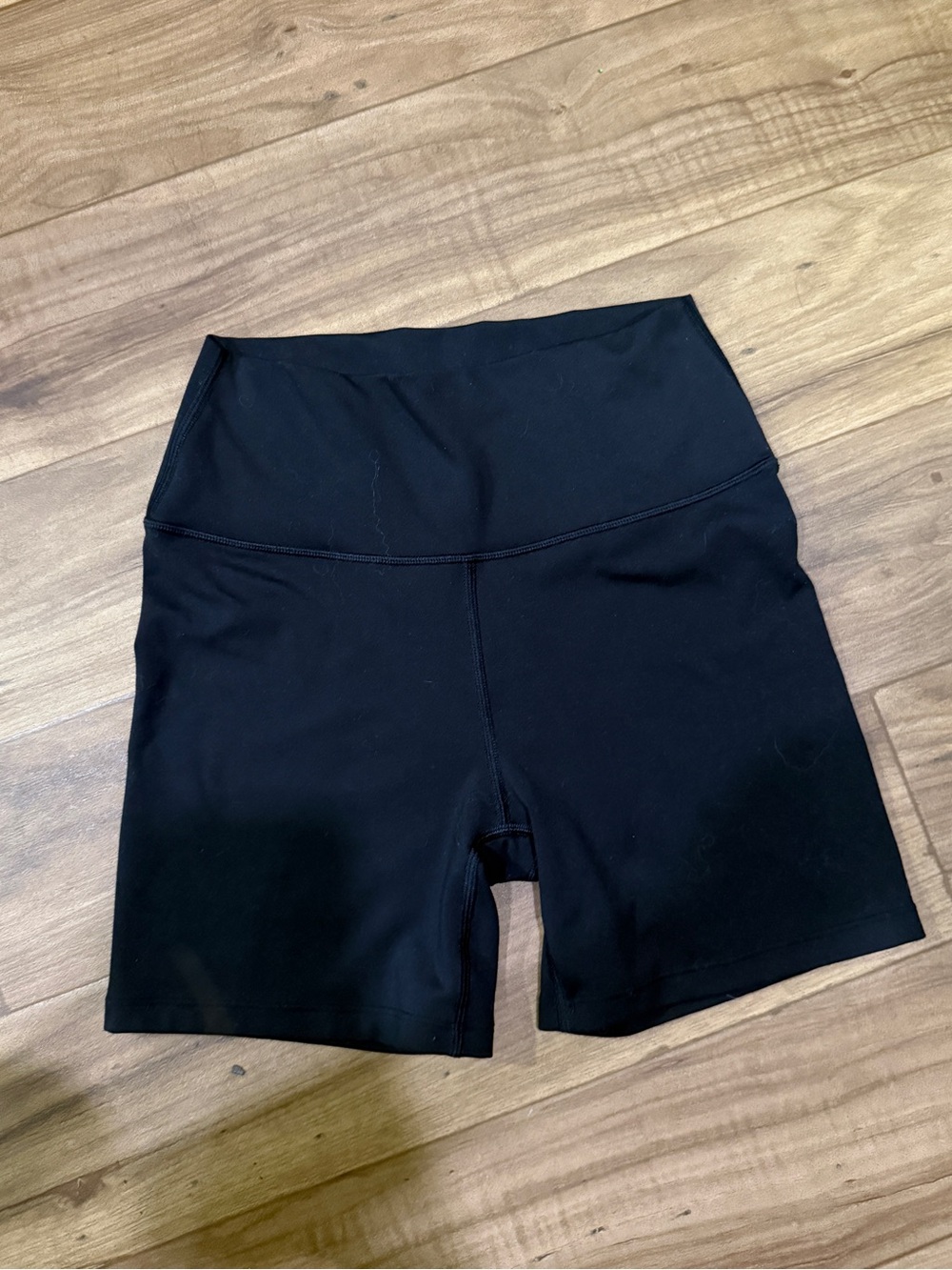 Women's Black High-Waist Athletic Shorts